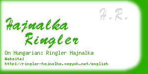 hajnalka ringler business card